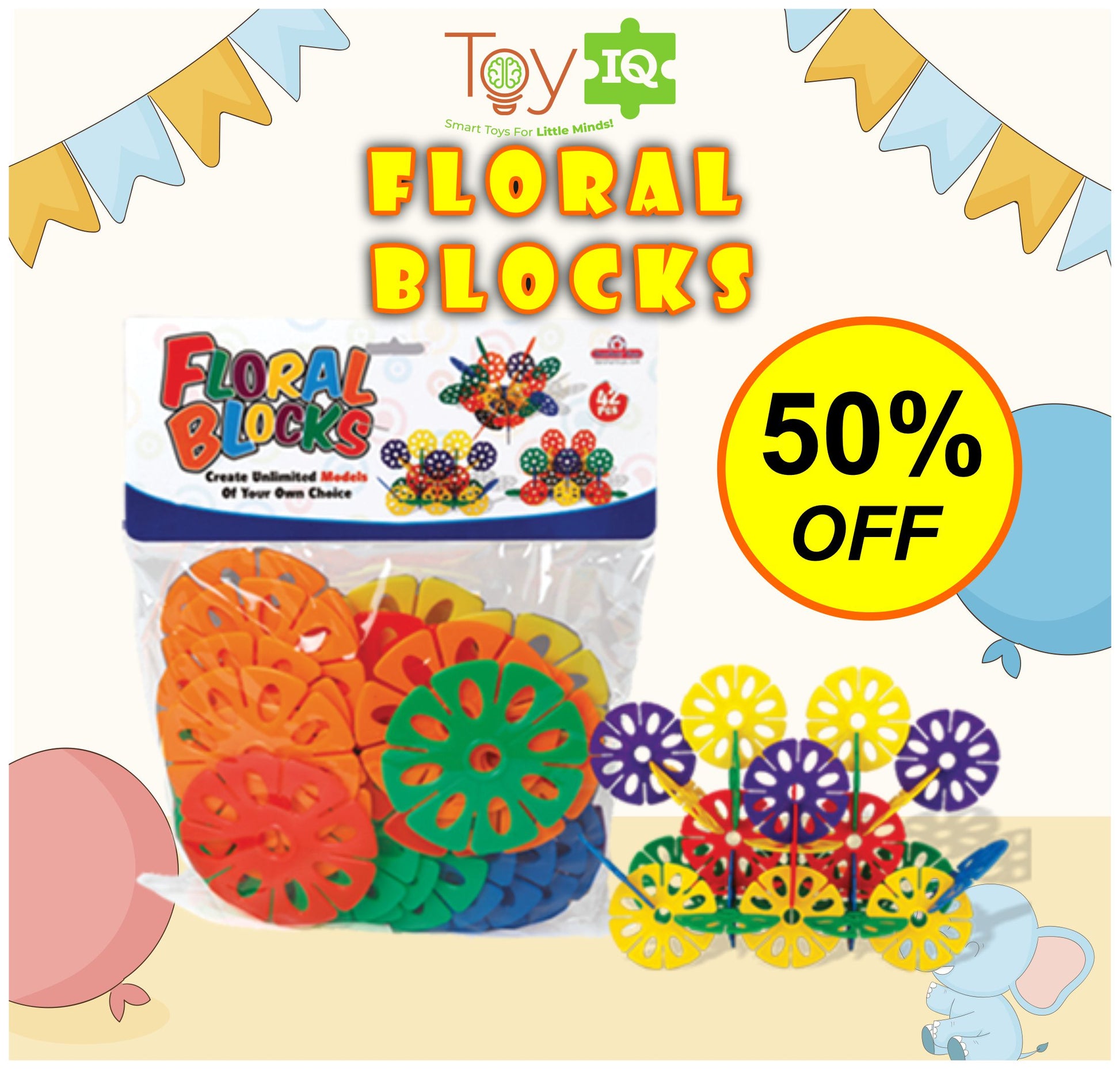 Olympia Floral Blocks  (Multicolor)