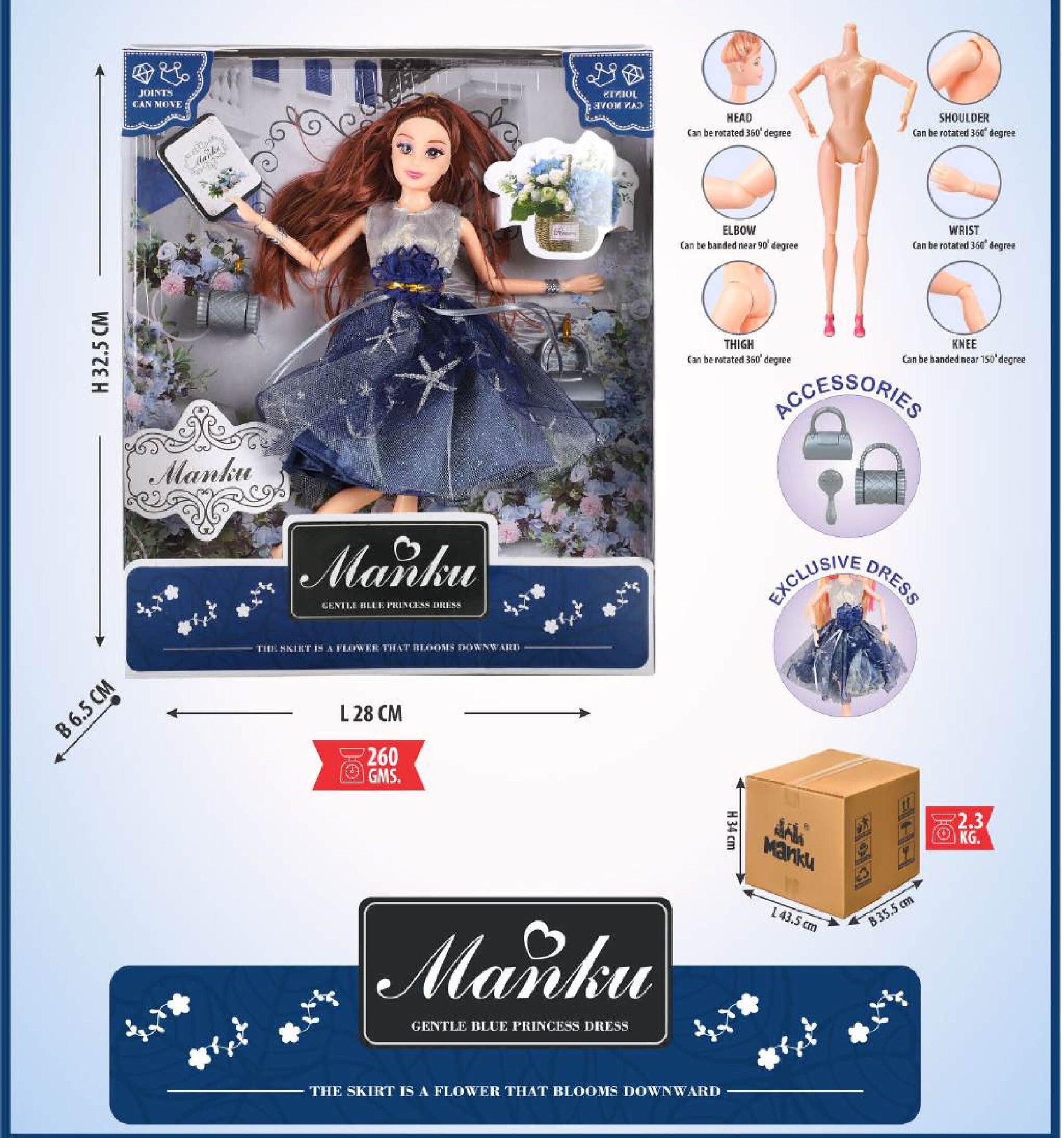 MANKUMT-1006 BLUE DOLL