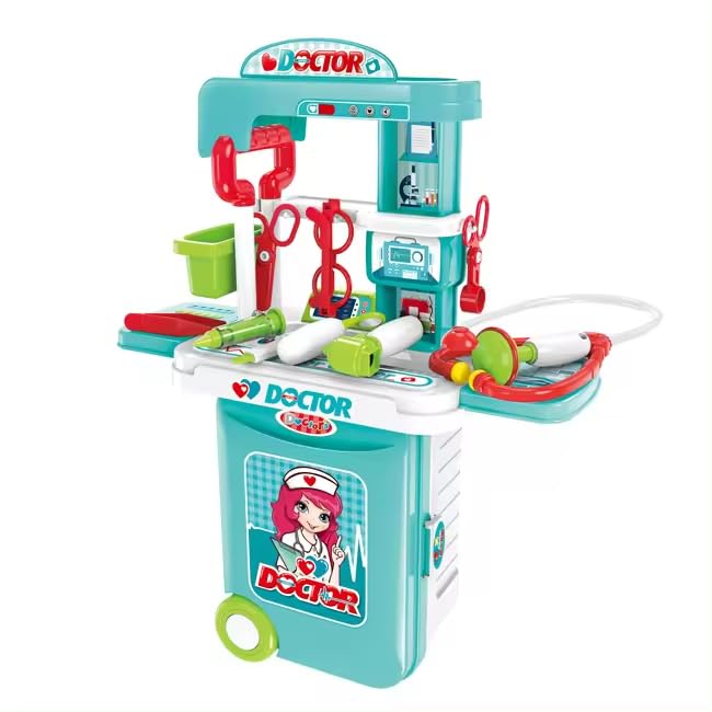 2 In 1 Doctor Nurse Medical Box With Suitcase