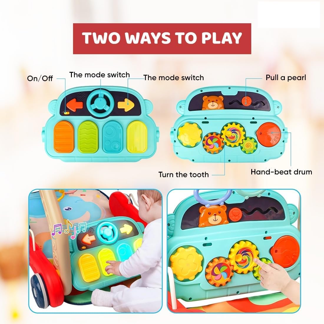 2 in 1 Musical Baby Play Gym