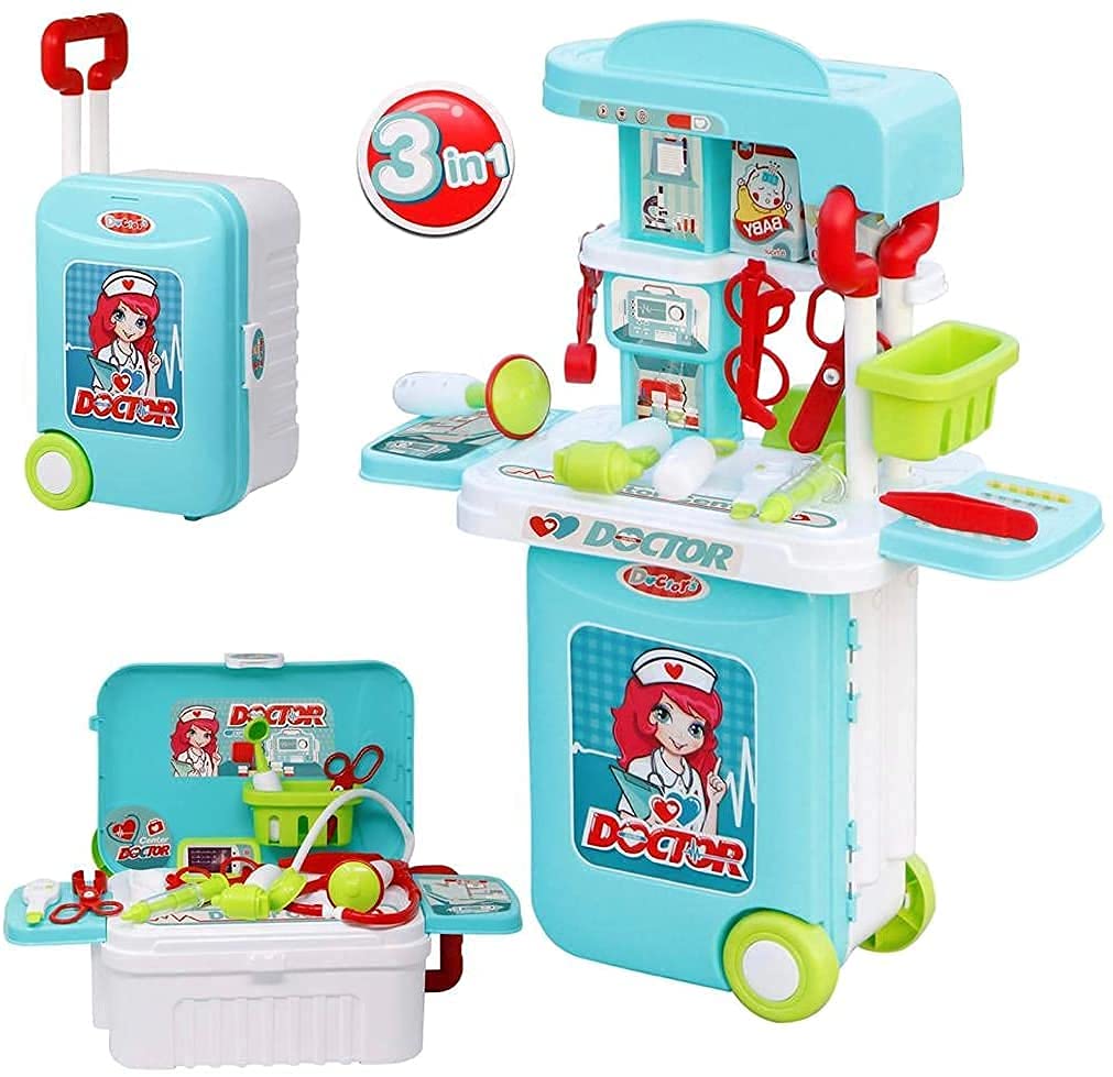 2 In 1 Doctor Nurse Medical Box With Suitcase
