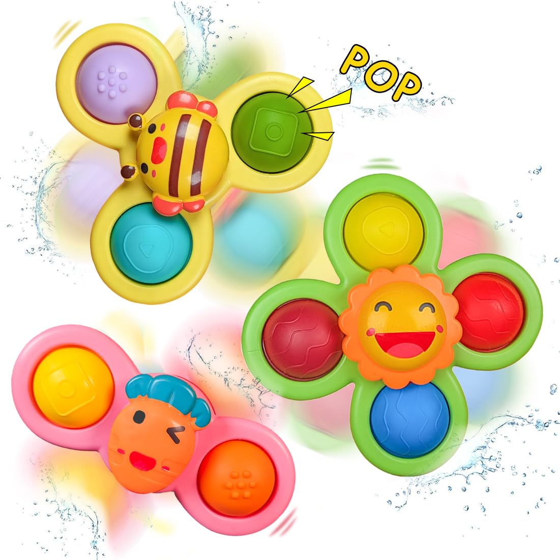 3 PCS Suction Cup Spinner Toy