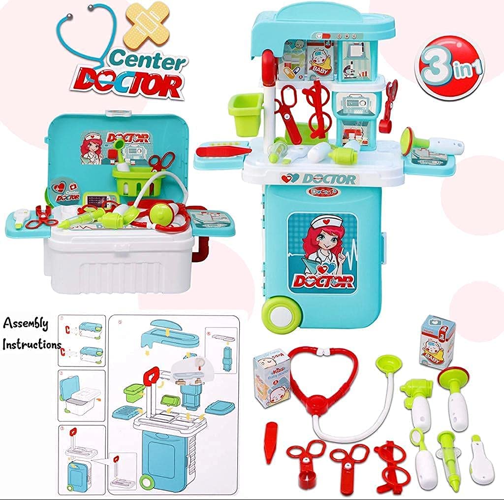 2 In 1 Doctor Nurse Medical Box With Suitcase