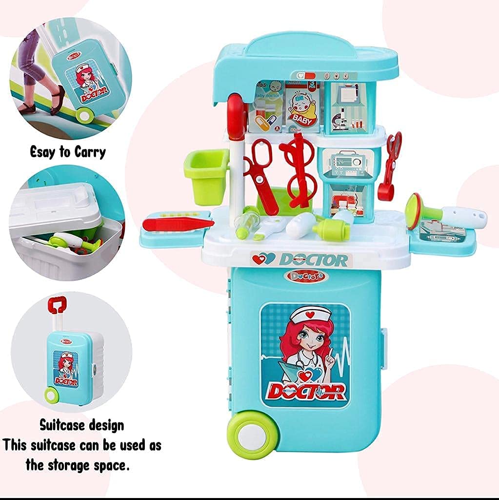 2 In 1 Doctor Nurse Medical Box With Suitcase