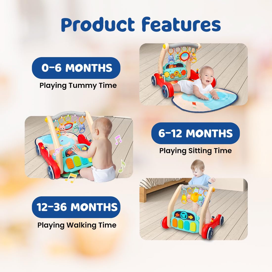 2 in 1 Musical Baby Play Gym