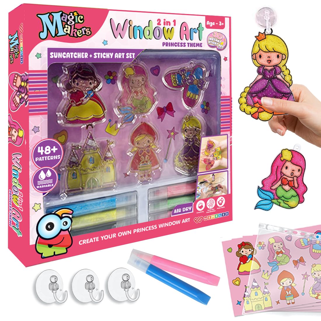 Wembley 2 in 1 Window & Sticky Art Princess Theme