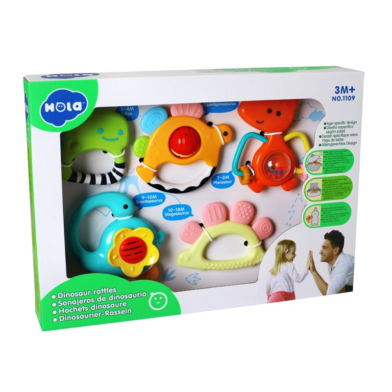 Dinosaur Rattles (Pack of 5)