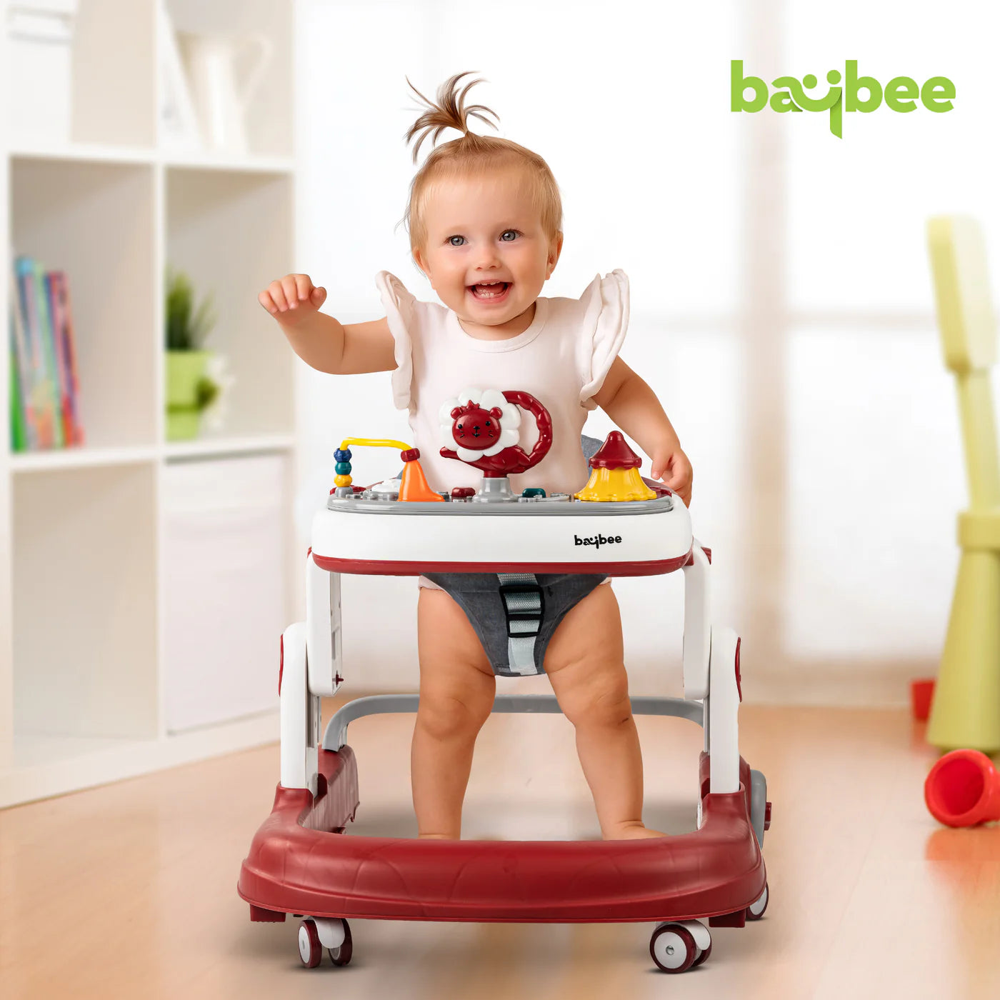 Astro Walker With 3 Adjustable Height and Musical Toy (RED)
