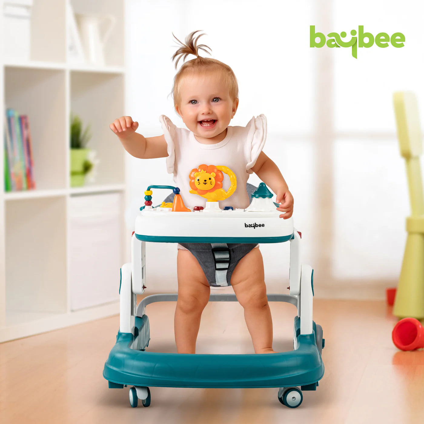 Astro Walker With 3 Adjustable Height and Musical Toy (GREEN)