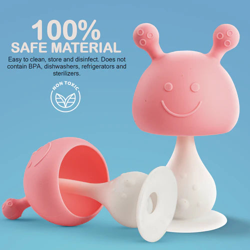 2 in 1 Silicone Teether for Baby_Babies