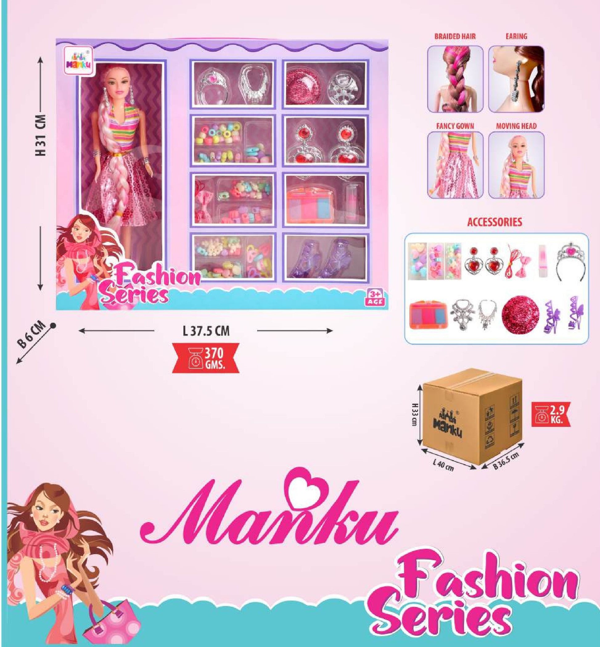 MANKUMT-1009  DOLL JEWELLRY