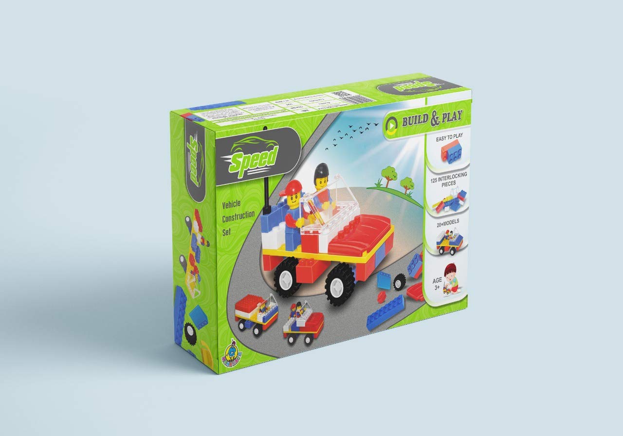 Speed Vehicle Construction Set Multicolor  (Multicolor)