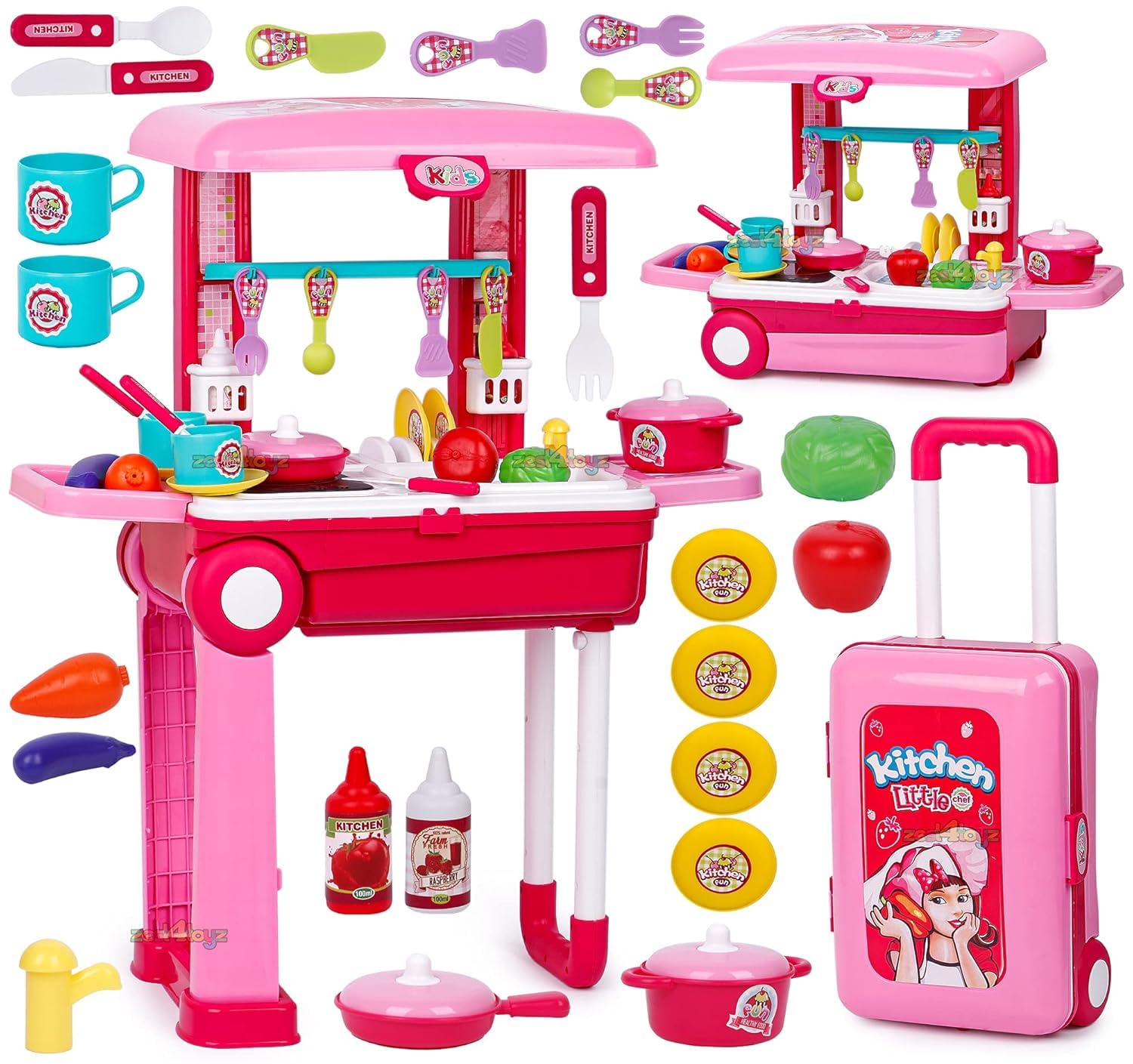 Kitchen Set 2 in 1 Trolley