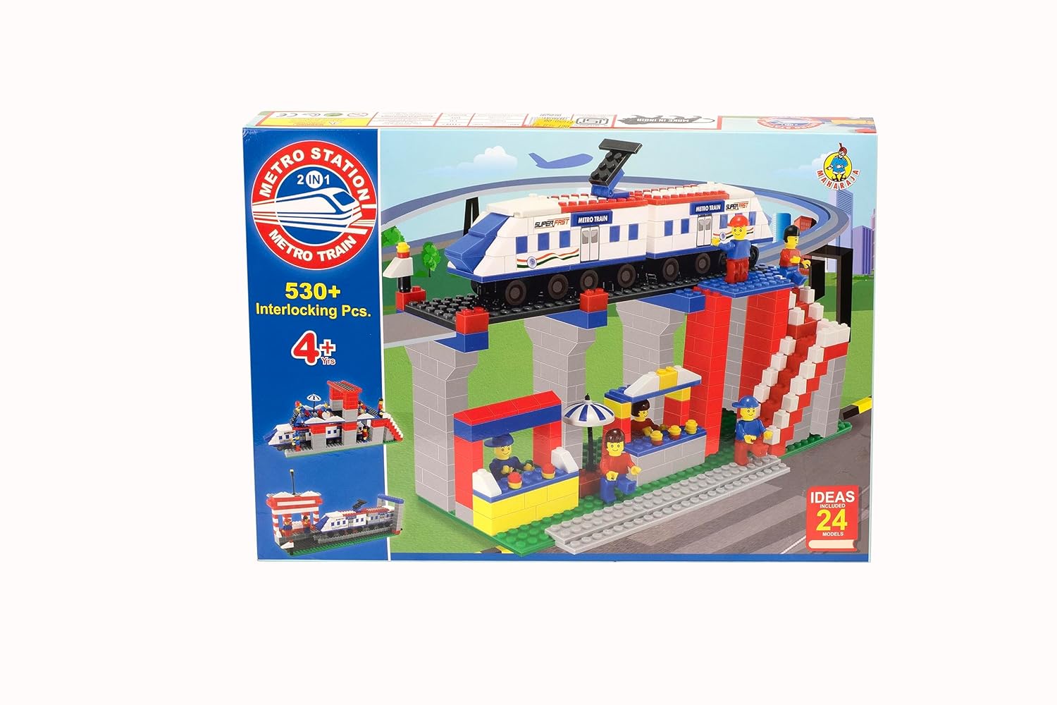Maharaja Metro Station Building Construction Blocks Set