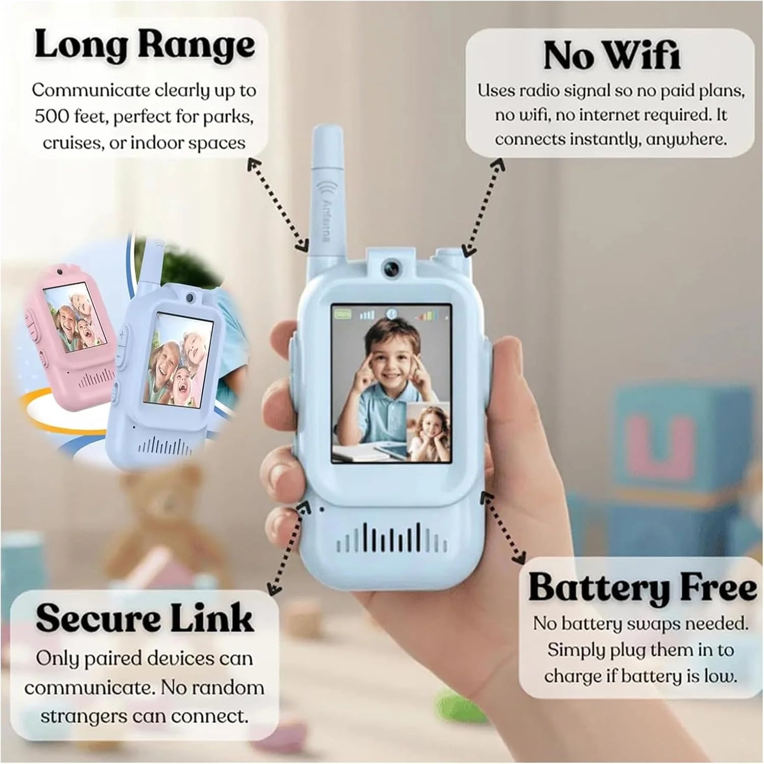 Walkie Talkie for Kids with Video