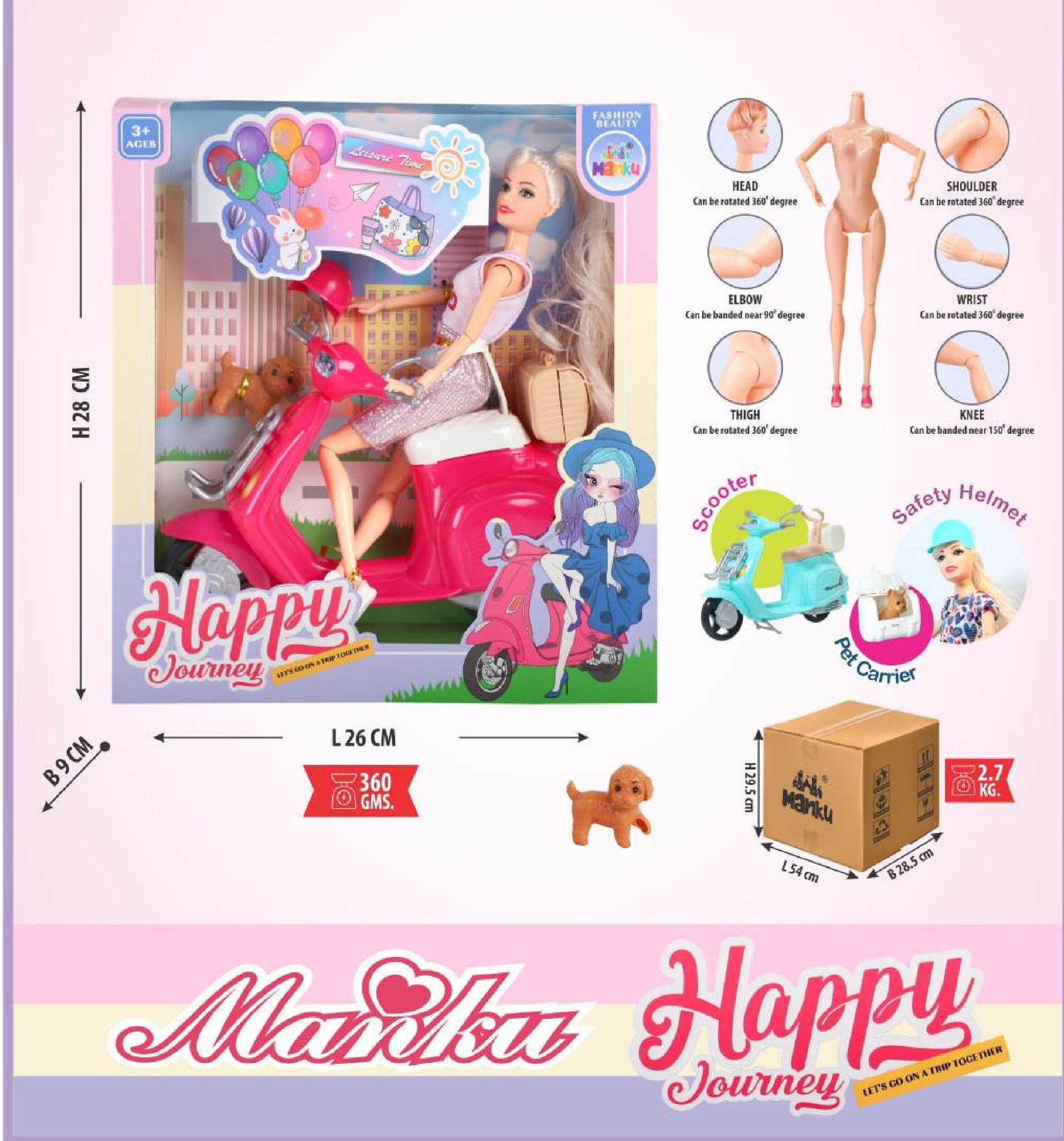 MANKU MT-9010 SCOOTER DOLL