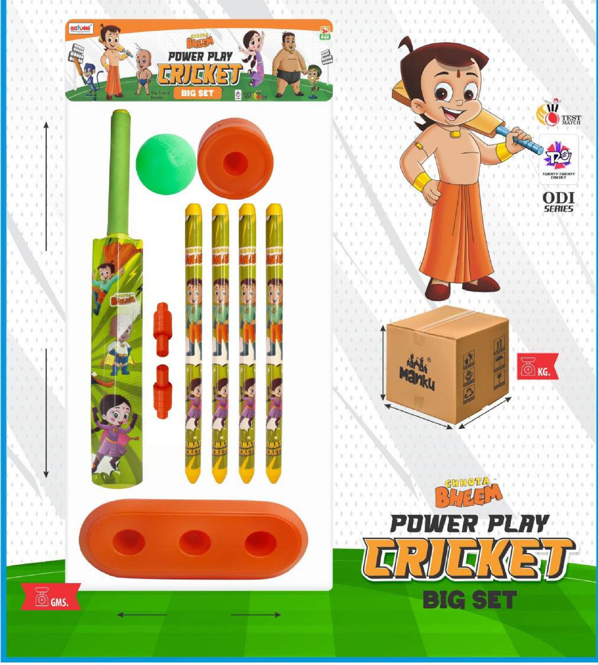 MANKU   CRICKET SET BIT BIG POUCH