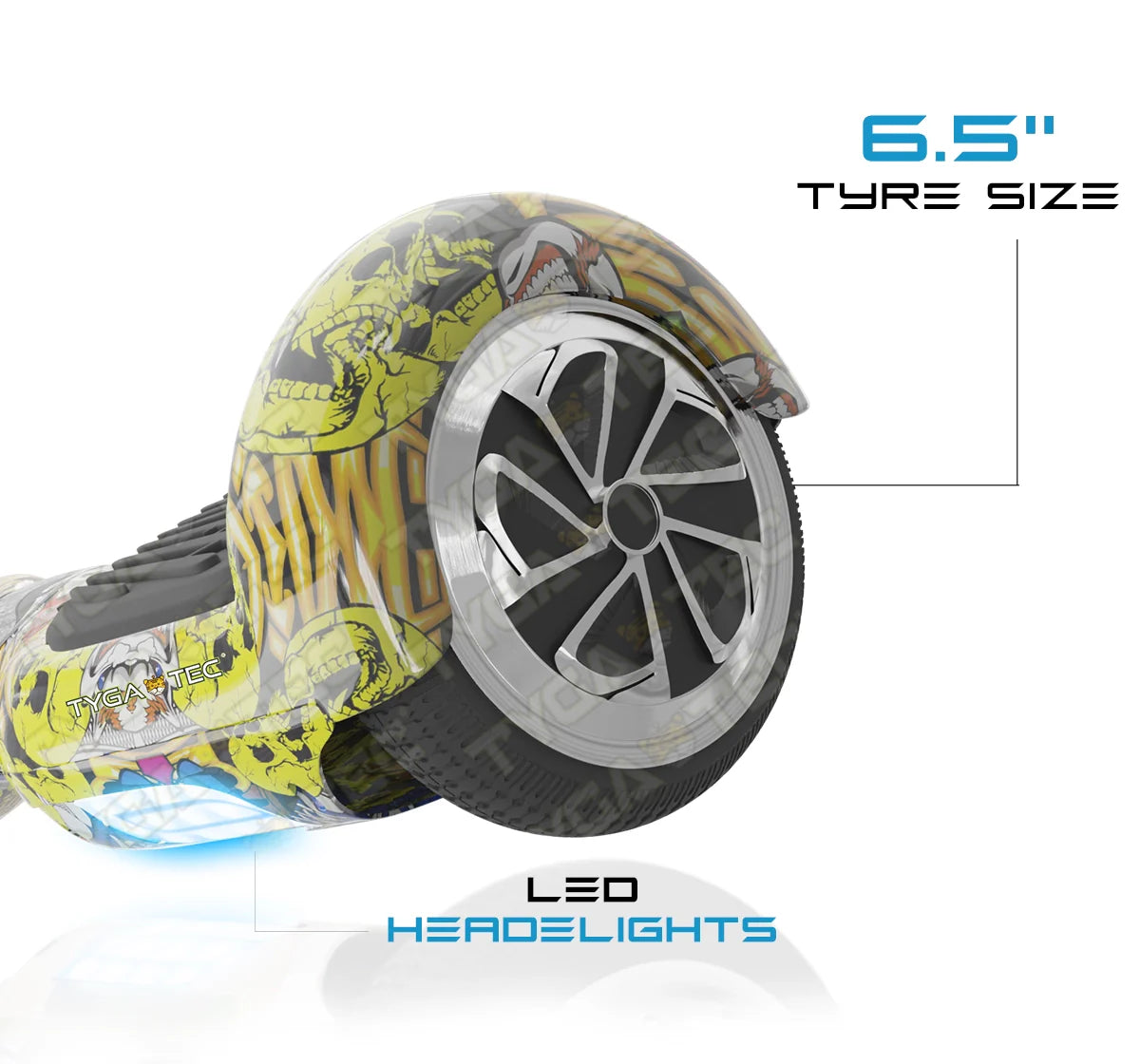 TYGATEC T1 ECO - Self Balancing Electric Hoverboard (Edhardy Color)