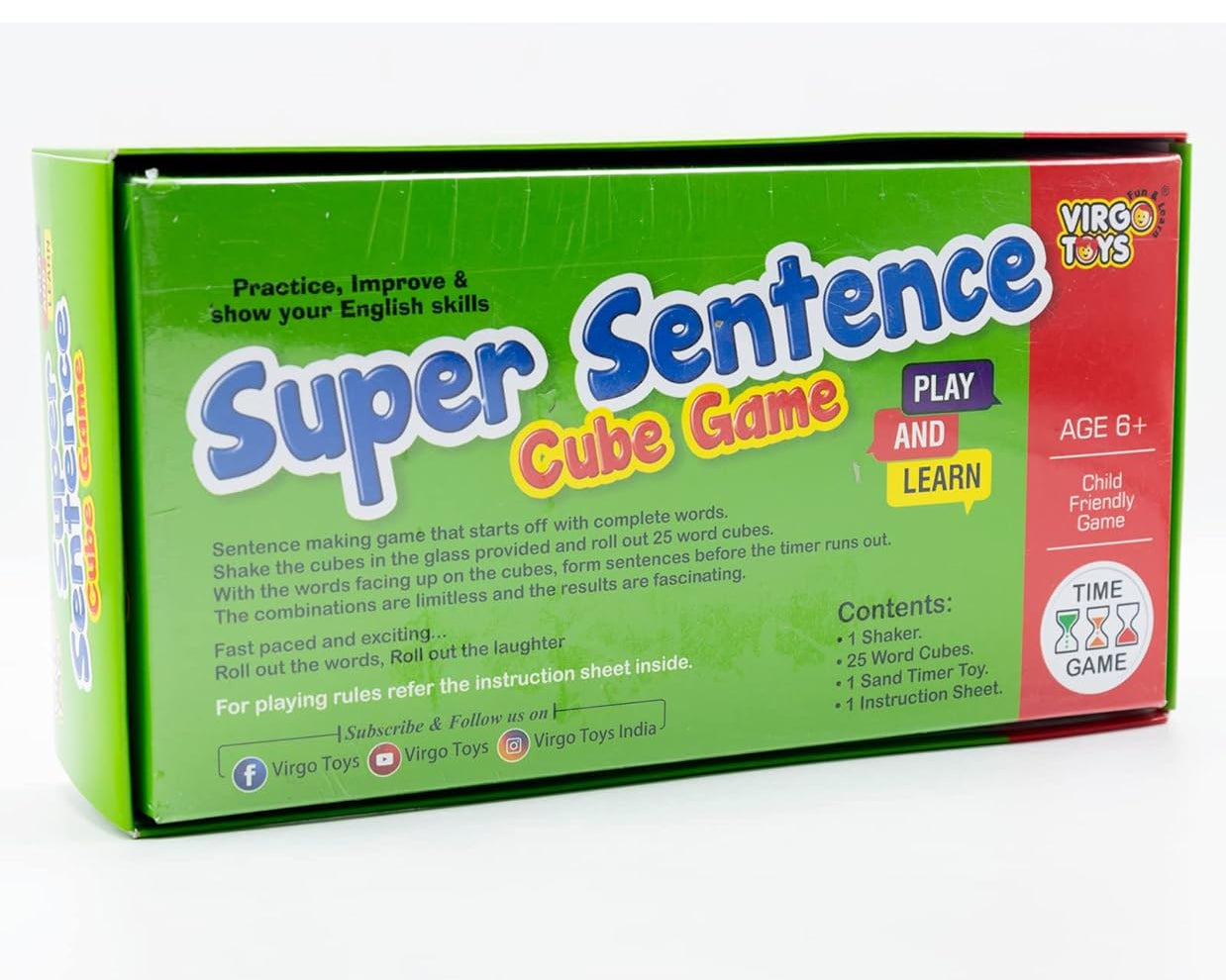 Virgo Super sentence Cube Board Game