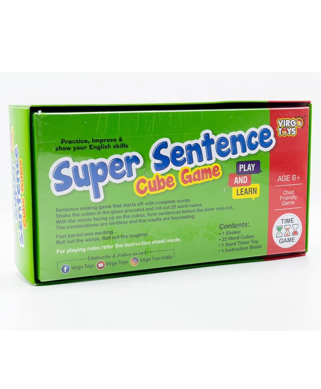 Virgo Super sentence Cube Board Game