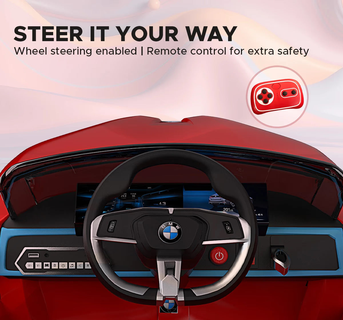 BMW i4 Ride-On Car (Red)