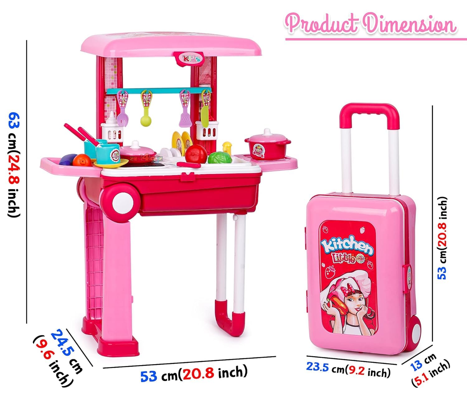 Kitchen Set 2 in 1 Trolley