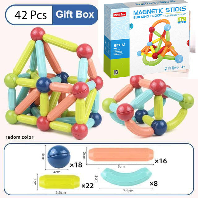 Magnetic Building Sticks Blocks(42 Pcs)