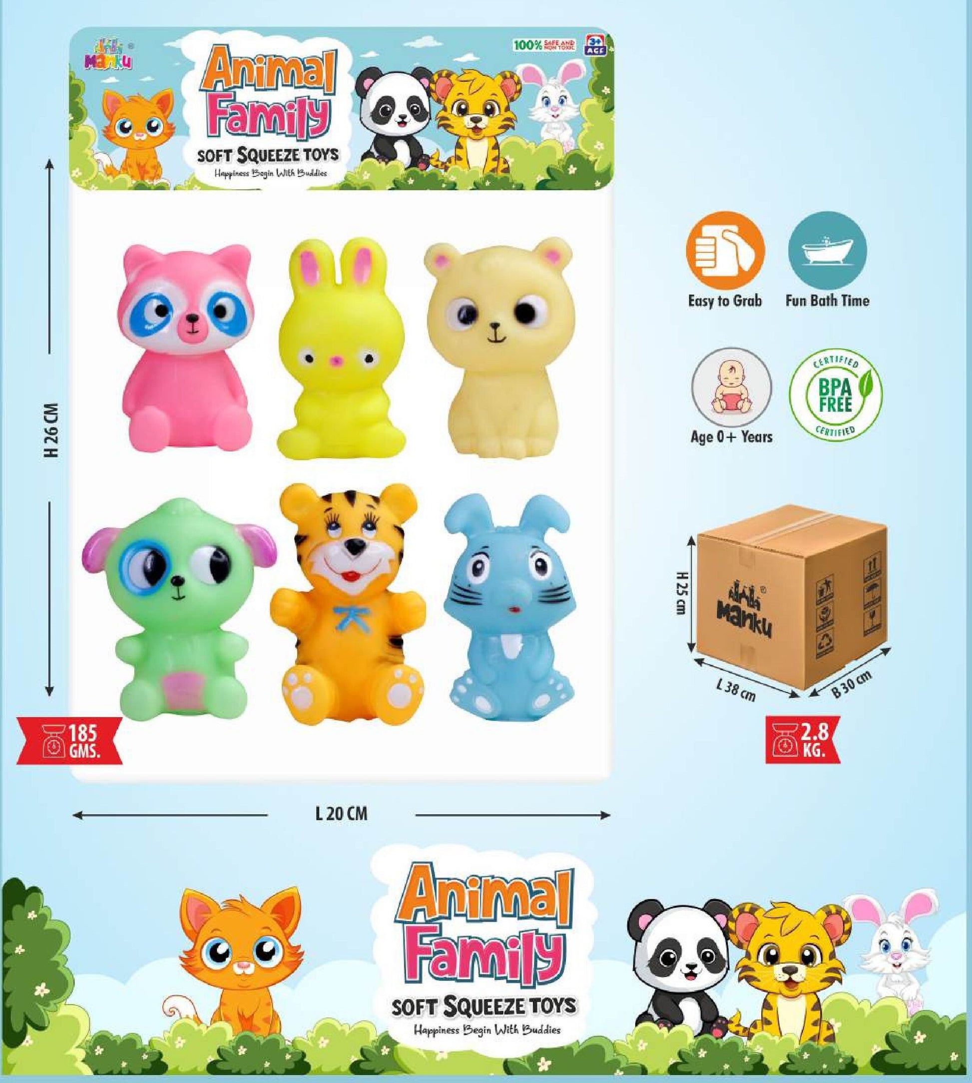 MANKU SQT- 001 ANIMAL FAMILY