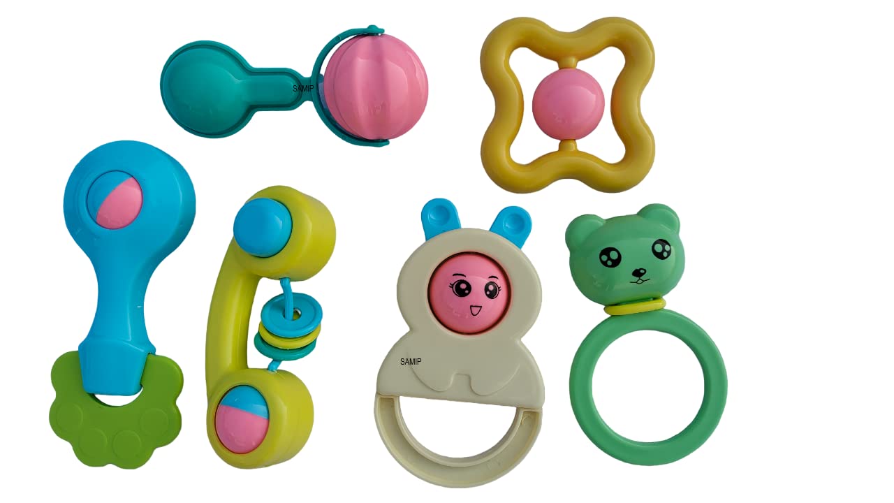 6 Pcs Premium Rattle Set Toys