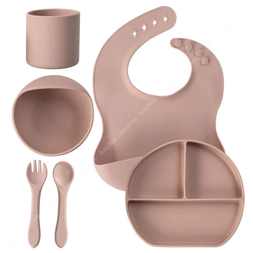 Silicone Baby Feeding Solid Set Of 6 Pcs