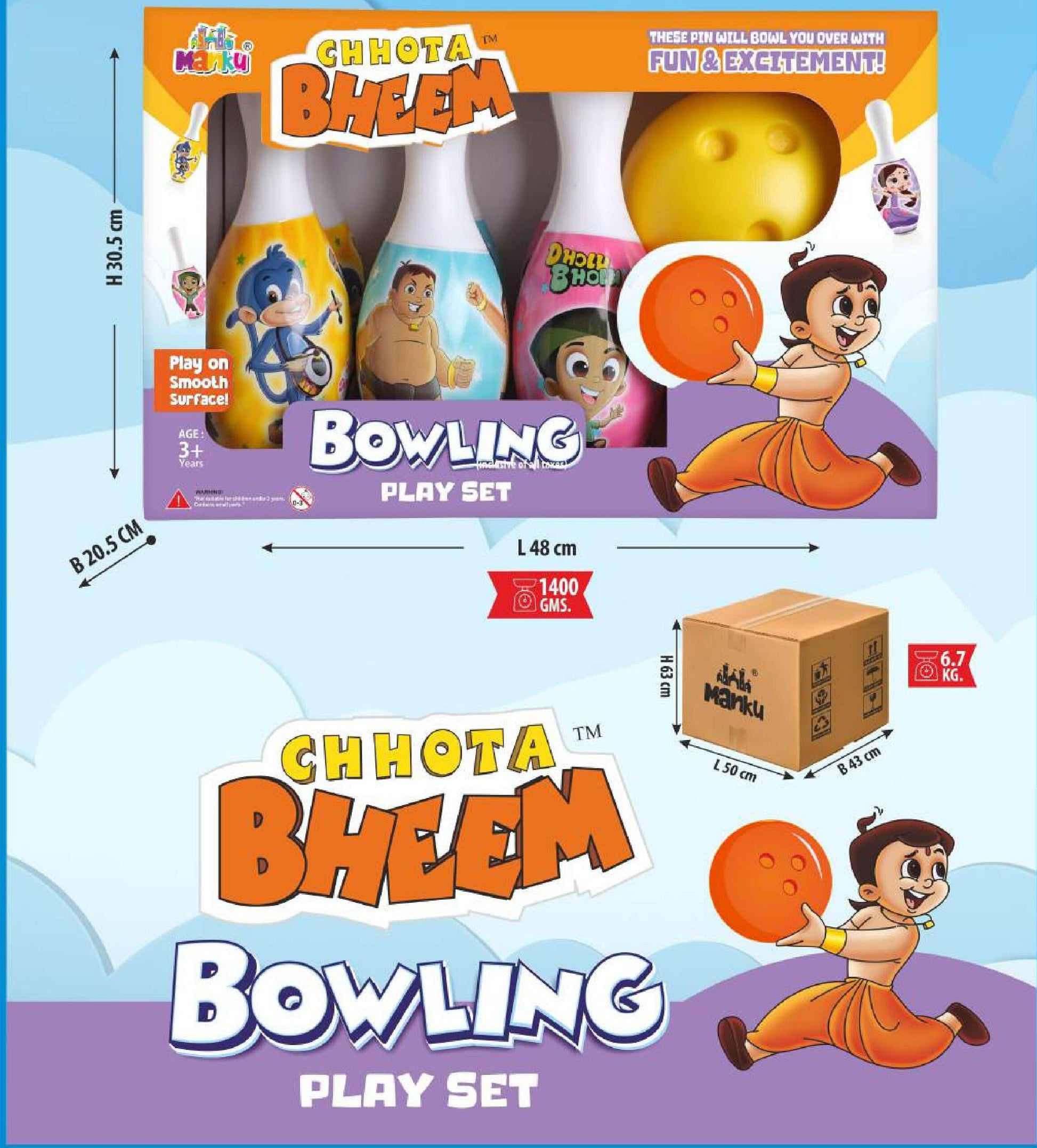 MANKU  CHOTA BHEEM BOWLING BIG