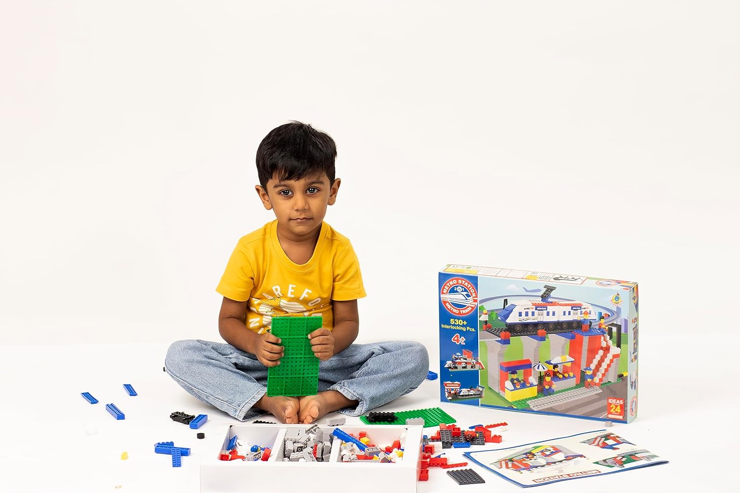 Maharaja Metro Station Building Construction Blocks Set