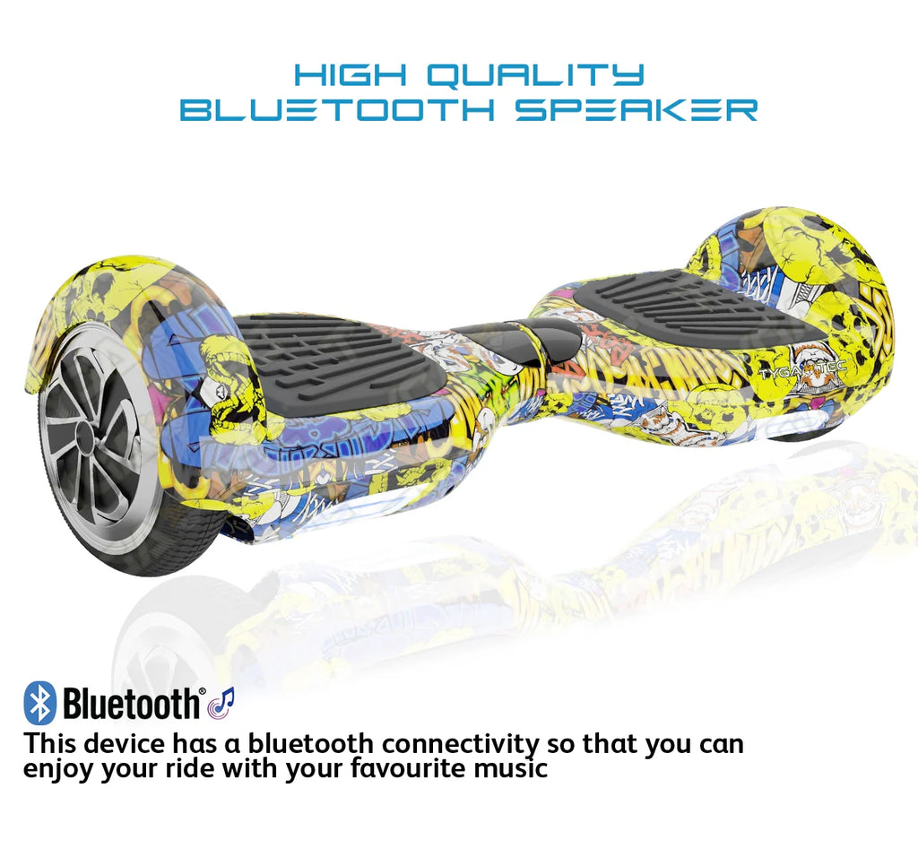 TYGATEC T1 ECO - Self Balancing Electric Hoverboard (Edhardy Color)