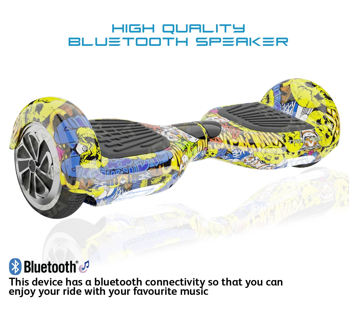 TYGATEC T1 ECO - Self Balancing Electric Hoverboard (Edhardy Color)