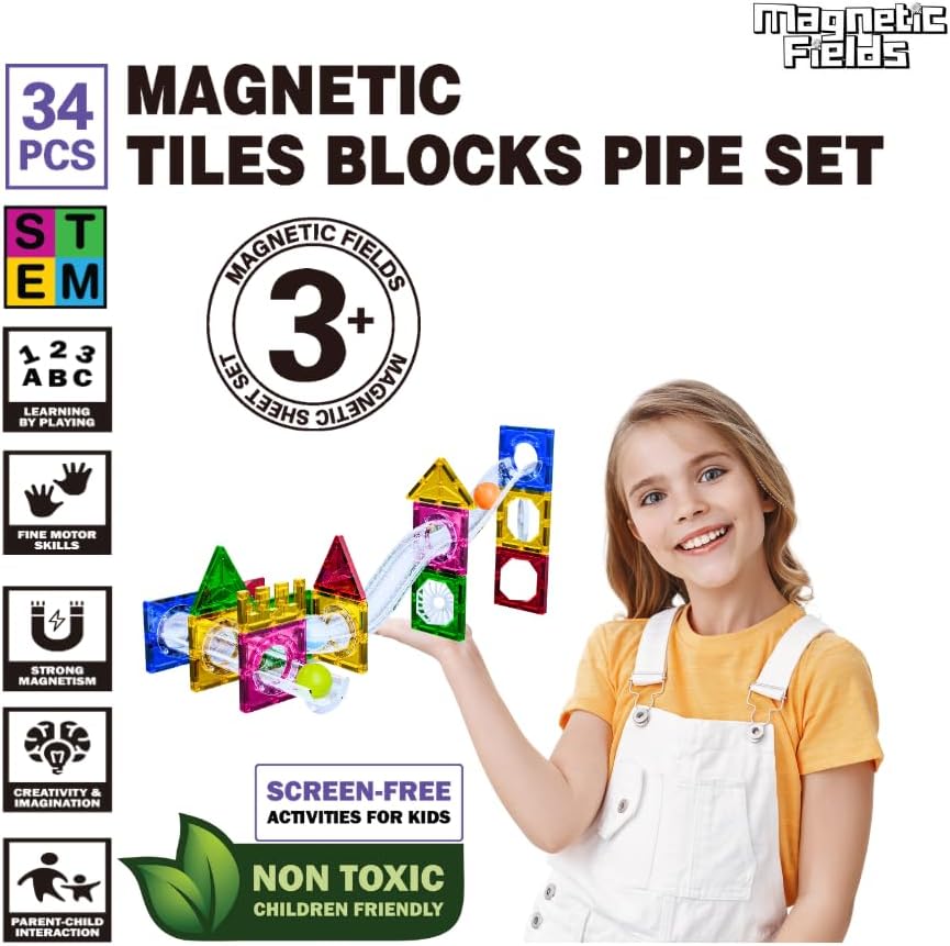 Magnetic Marble Run ball building blocks
