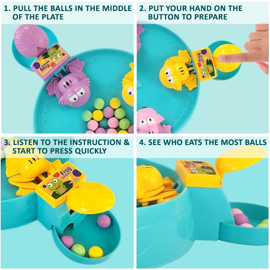 Hungry Frogs Board Game for 4 Players