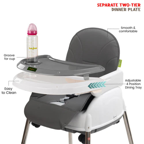 Baby High Chair Nora 4 in 1 Gray