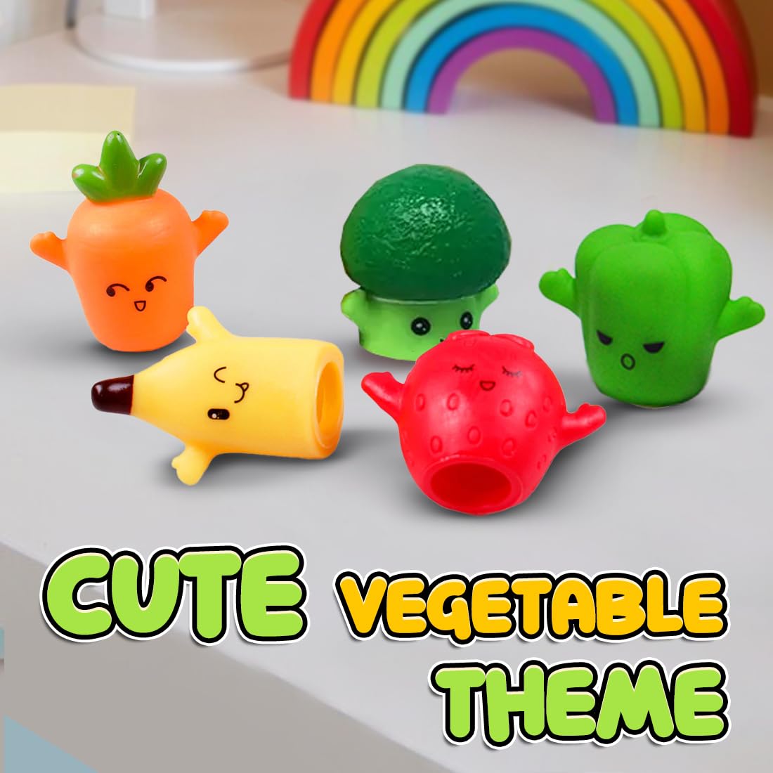 5Pc Finger Puppets for Kids(Fruits & Veggies)