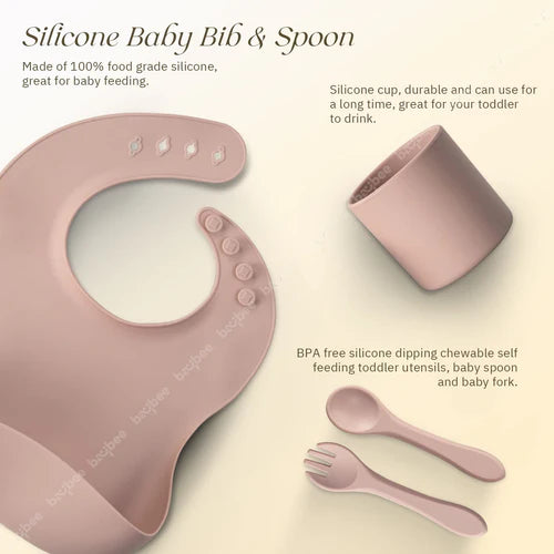 Silicone Baby Feeding Solid Set Of 6 Pcs