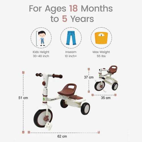 Baby Trycycle Trikidz White