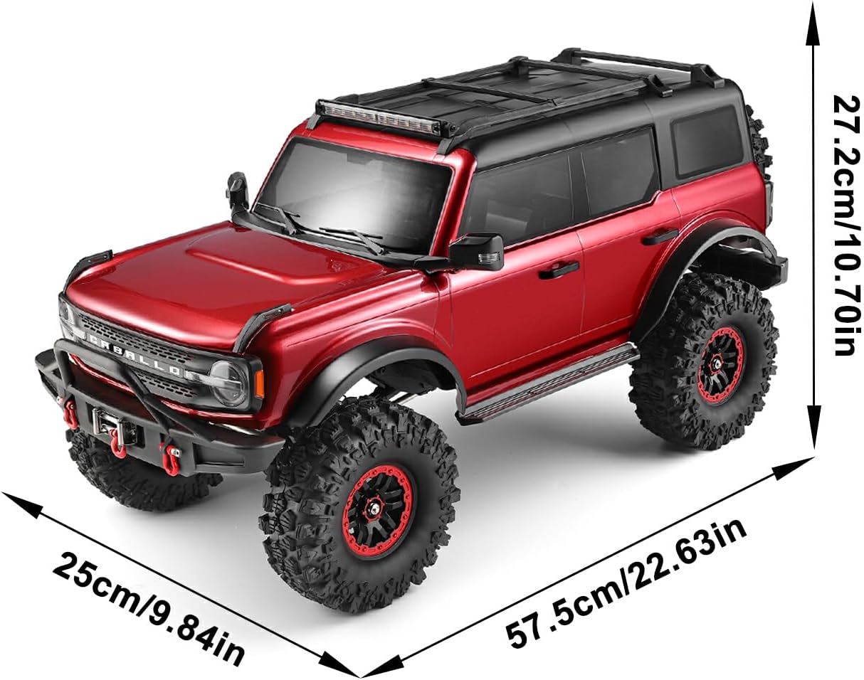 1:10 Scale  2.4G 4WD RC Rock Crawler Car With LED Light Vehicles Climbing Truck Brake