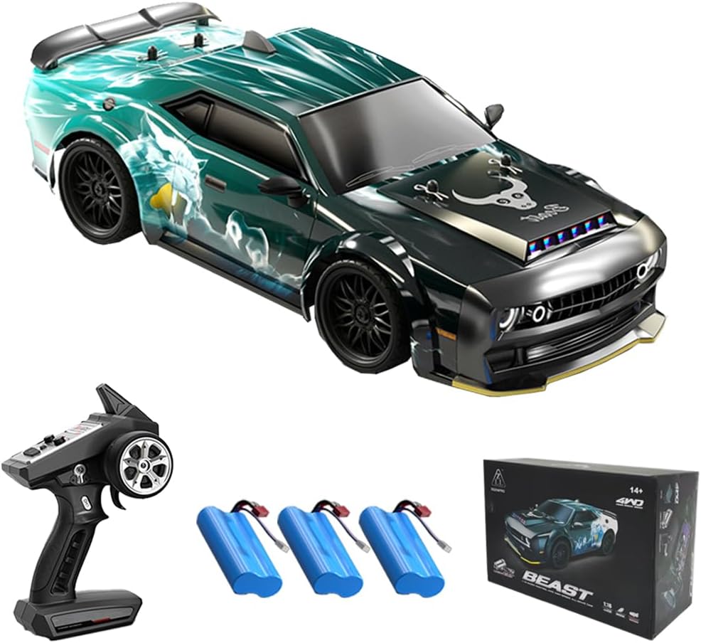 1:16 carbon borstelmotor, met ledlicht, 2,4 GHz 40 km/u, high-speed RC