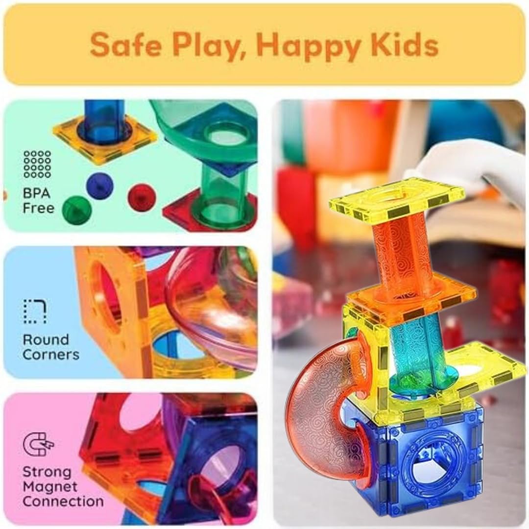 Magnetic Marble Run ball building blocks