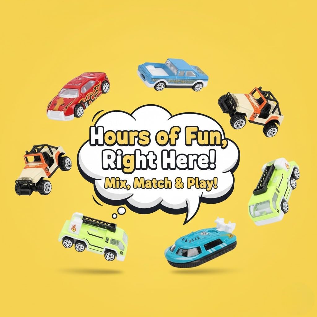 Die Cast Metal Toy Cars Set