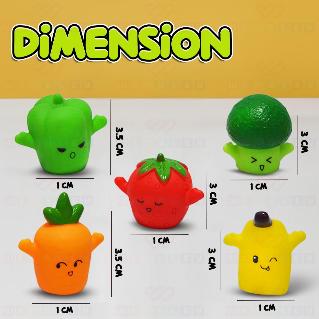 5Pc Finger Puppets for Kids(Fruits & Veggies)