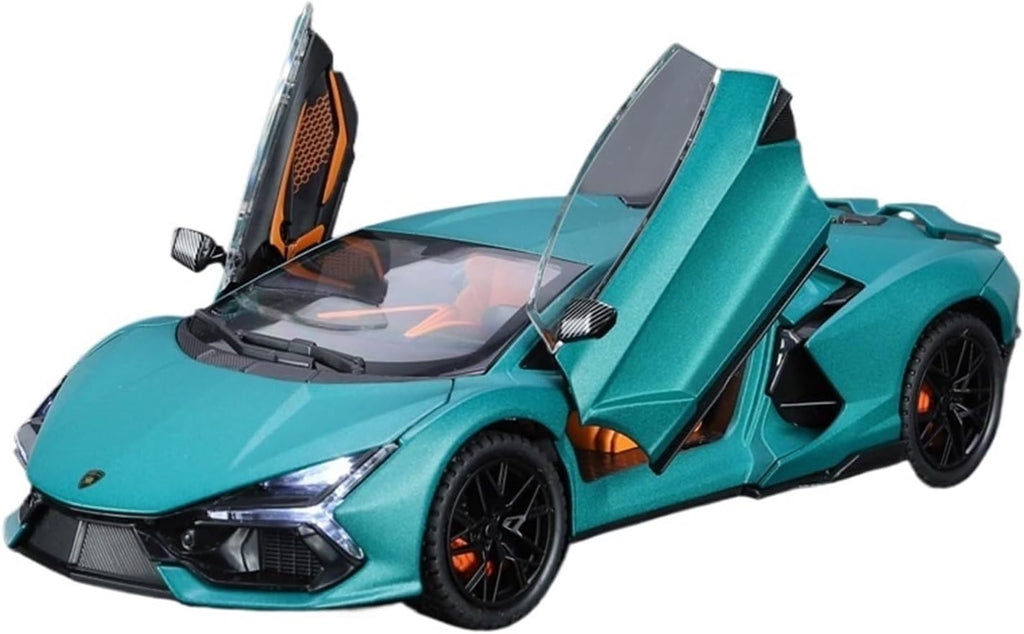 Lamborghini Revuelto Alloy Model Sound & Light Pull Back Toy (Green)