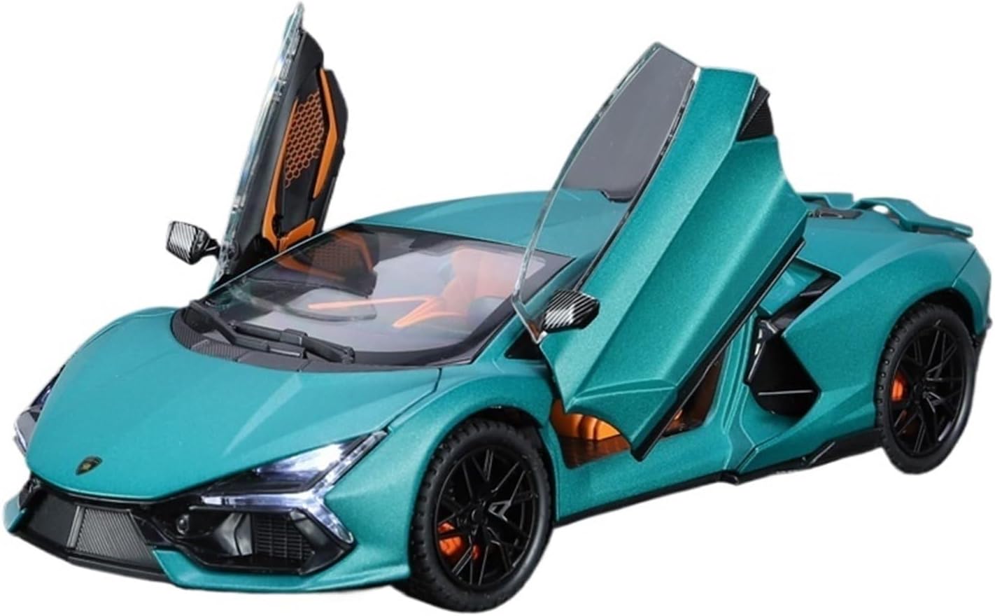 Lamborghini Revuelto Alloy Model Sound & Light Pull Back Toy (Green)