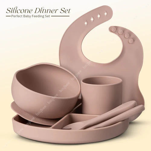 Silicone Baby Feeding Solid Set Of 6 Pcs