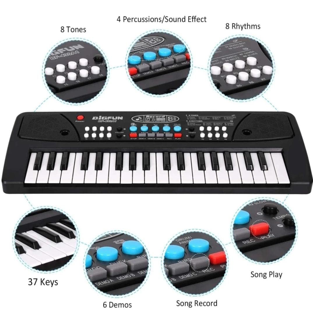 VEBETO Kids Piano with Mic 