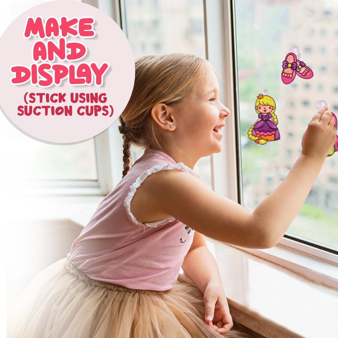 Wembley 2 in 1 Window & Sticky Art Princess Theme